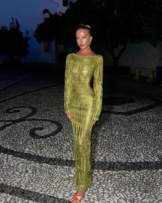 Metallic Moss Maxi