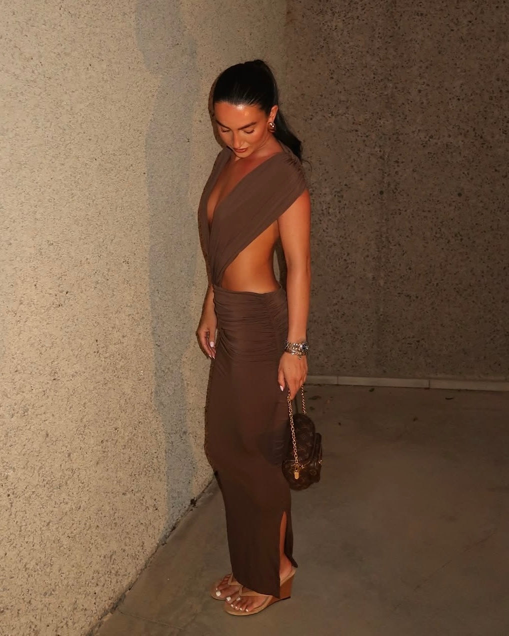 RUCHED MAXI