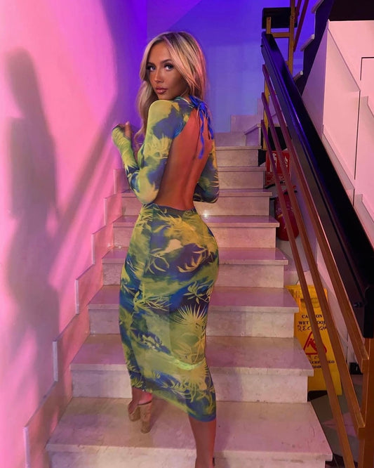 Summer Nights Backless midi